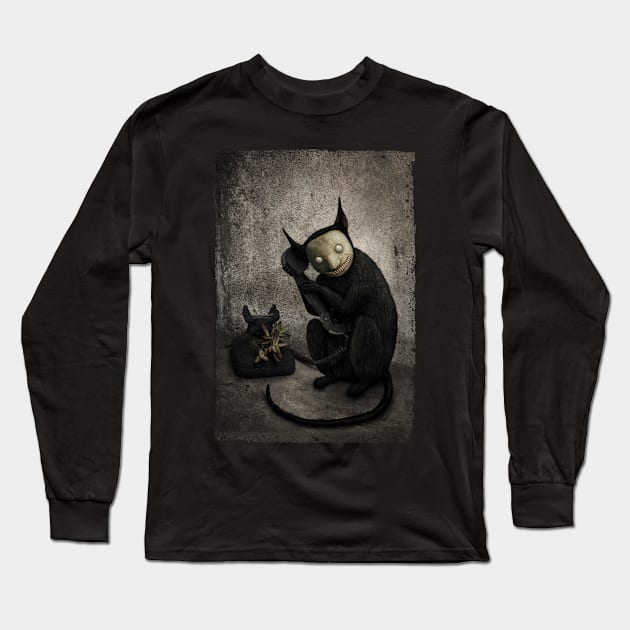 Telephone cat Long Sleeve T-Shirt by laura-nagel